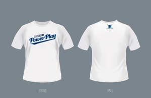 Women's White  V Neck 11 Day Power Play Shirt